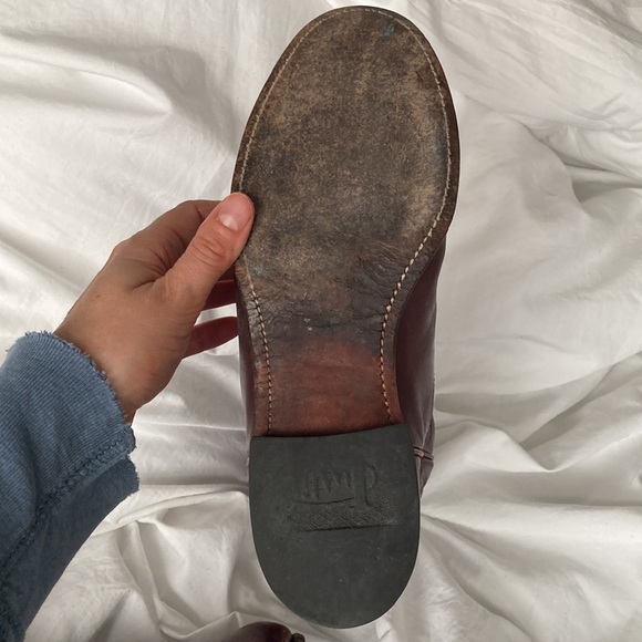 Burgundy Vintage Justin Cowboy Boots - Picture 5 of 13